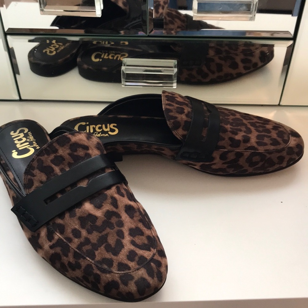 Sam Edelman Circus Cheetah Leopard Print Mules